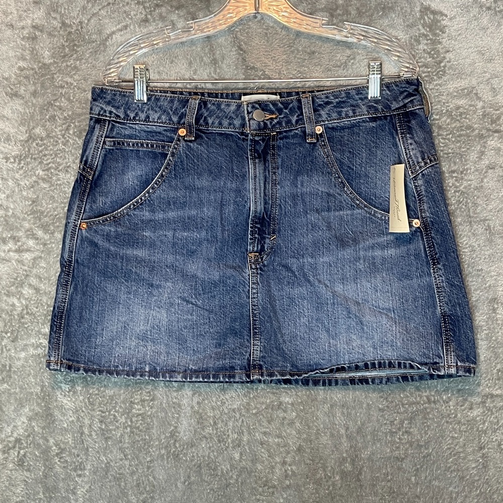 Universal Thread Women Denim Mini Skirt 12 Bareback Y2K 90s Grunge Indie Sleaze